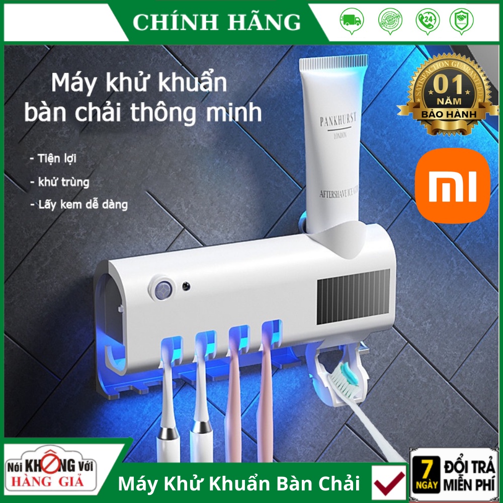 Giá treo bàn chải Kem đánh răng khử khuẩn tia UV công nghệ cao Châu Âu - Tiêu diệt 99% vi khuẩn gây bệnh từ bàn chải