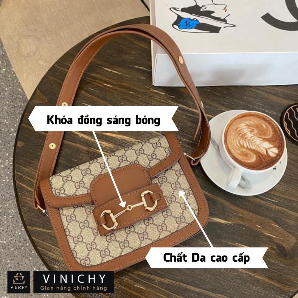 Túi xách nữ đeo chéo, túi đi chơi, đi học VINICHY, da cao cấp size 24cm HA079