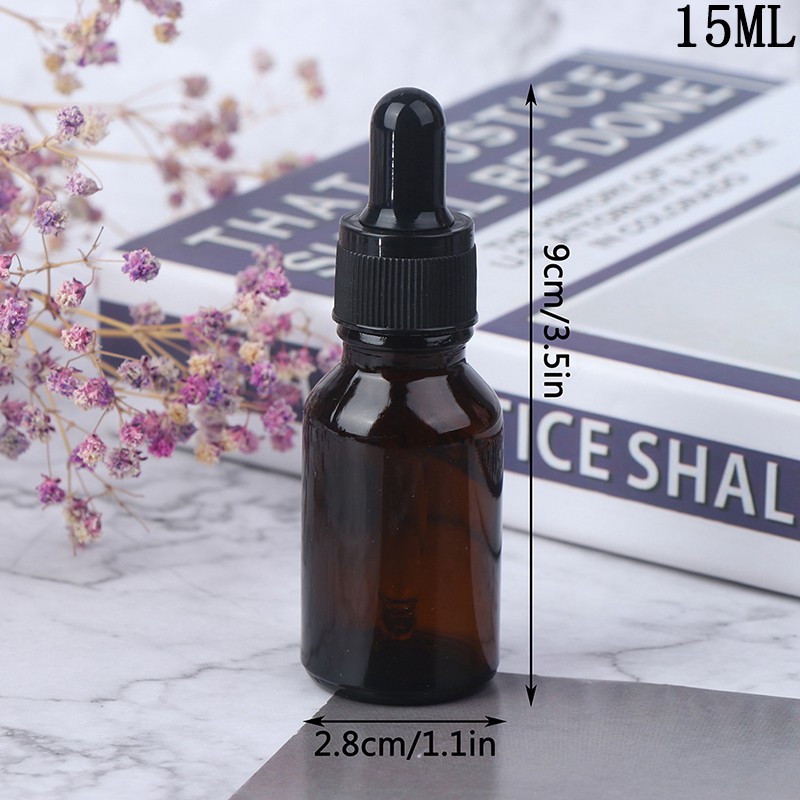Chai Thủy Tinh Mini 5 / 10 / 15 / 20 / 30ml Đựng Tinh Dầu Tiện Dụng