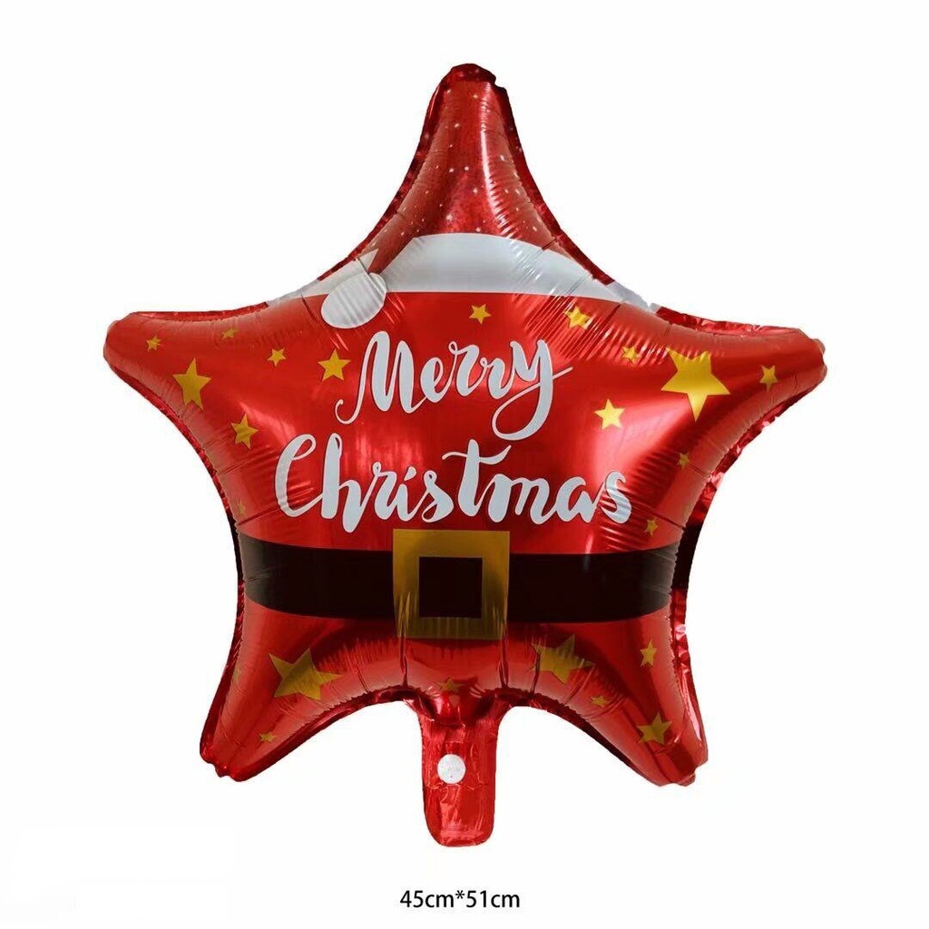 Bong bóng lá nhôm 18 inch hình ông già noel / người tuyết dùng trang trí tiệc giáng sinh / năm mới 2022 tiện dụng