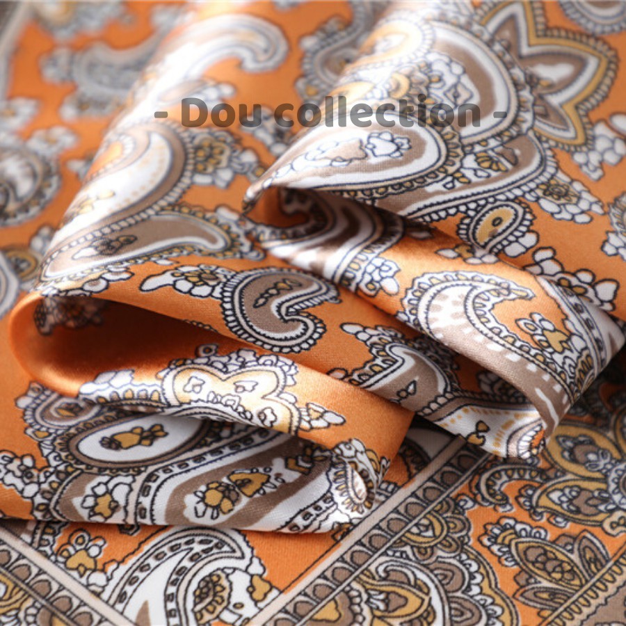 [NowShip2h] Khăn Bandana (Khăn Turban) Cao Cấp Họa Tiết Thổ Cẩm Chất Lụa Satin - 60x60cm - Mã B007