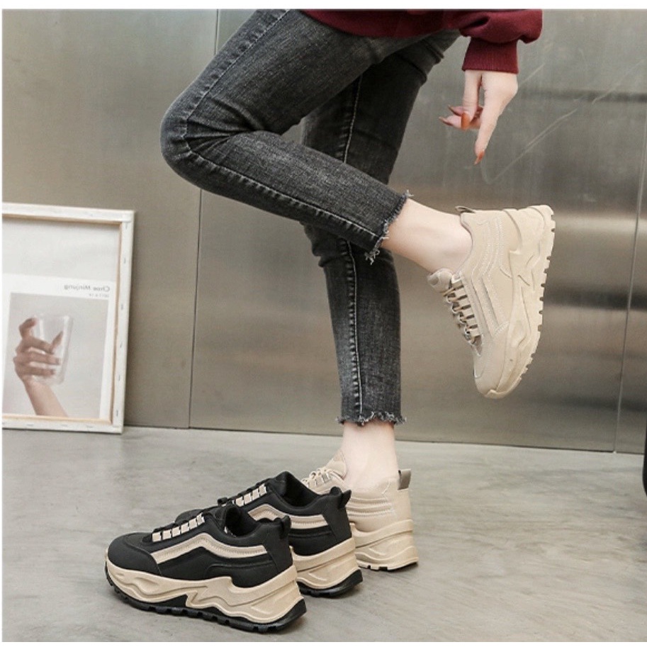 XẢ KHO (S125) Giầy thể thao nữ đế 5 phân (mã 6610 - thể thao)