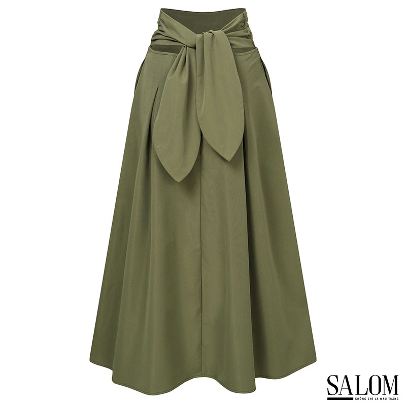 Chân váy cạp cao nơ lưng Rieki | BigBuy360 - bigbuy360.vn