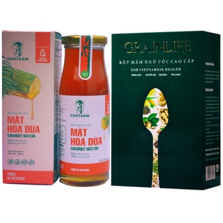 Mật hoa dừa Sokfarm và Ngũ cốc cao cấp(combo) Long Liên