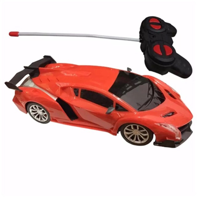 Đồ chơi xe ô tô điều khiển từ xa Lamborghini dùng pin, có đèn sáng, điều khiển 4 chiều