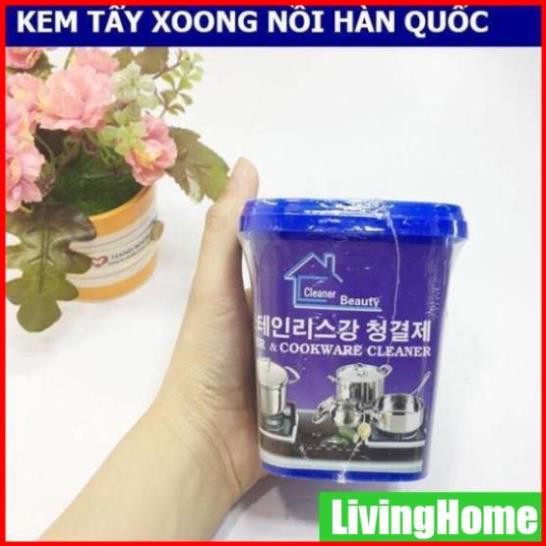 Kem tẩy rửa xoong nồi, bếp ga LivingHome, tẩy sạch mọi vết bẩn, xuất xứ Hàn Quốc