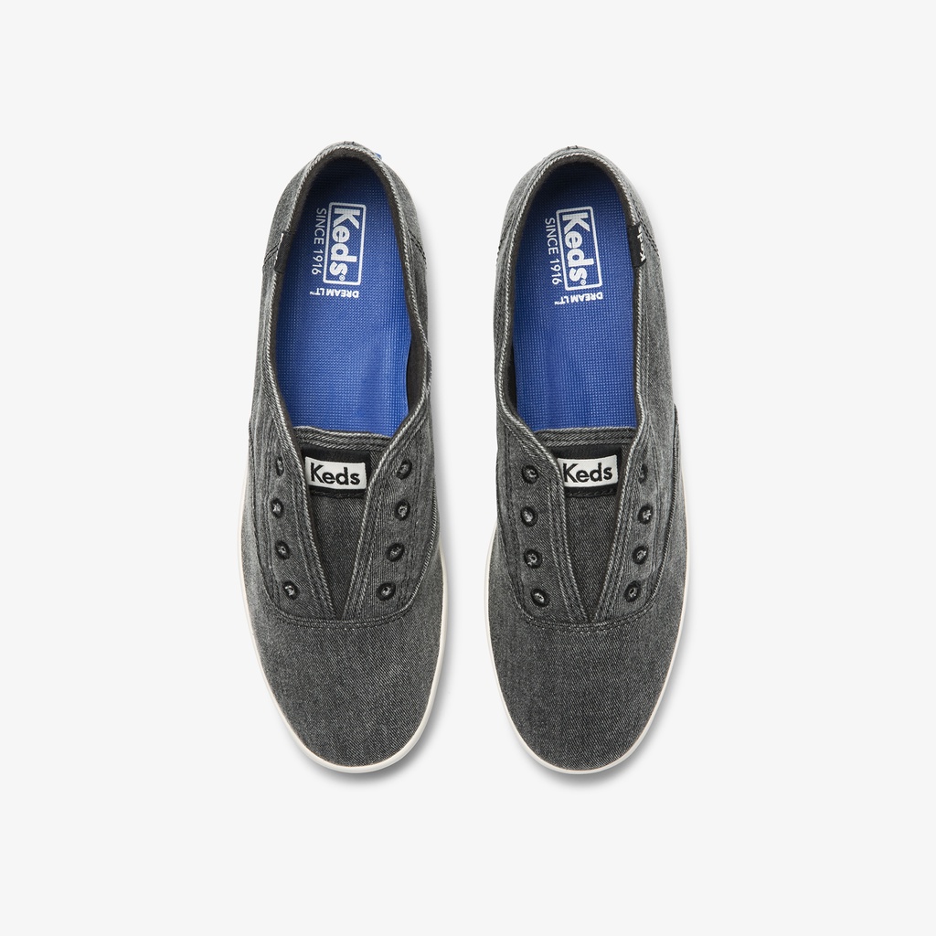 Giày Keds Nữ - Chillax Washed ORG Core Twill Charcoal - KD064815