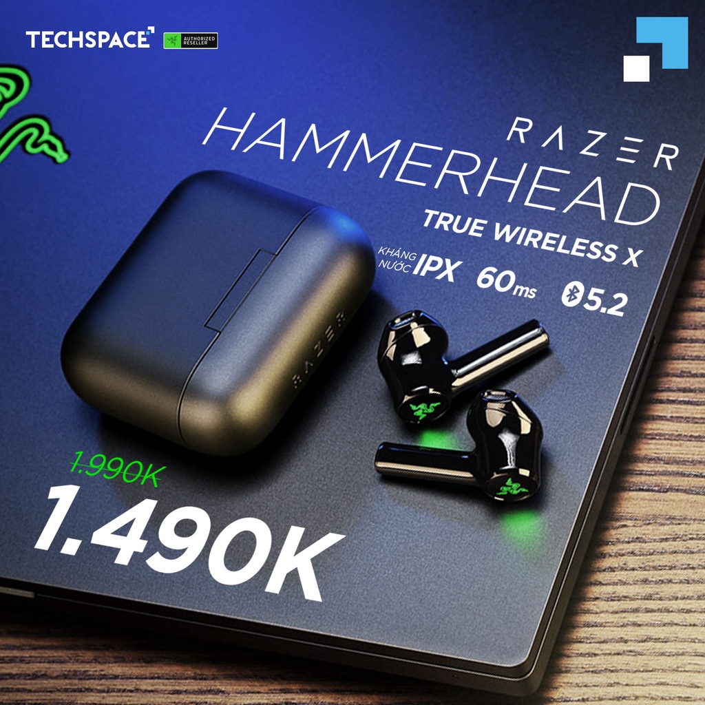 Tai nghe Razer Hammerhead True Wireless X (Hàng chính hãng) -Bảo hành 24 tháng