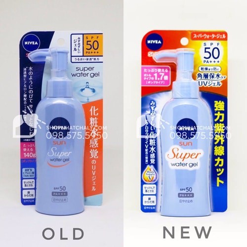 Kem chống nắng toàn thân Nivea Nhật Sun Protect Water Gel SPF 50 140g