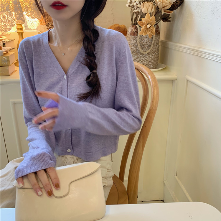Áo Khoác Cardigan Tay Dài Chống Nắng Thời Trang Mùa Hè 8a56 #