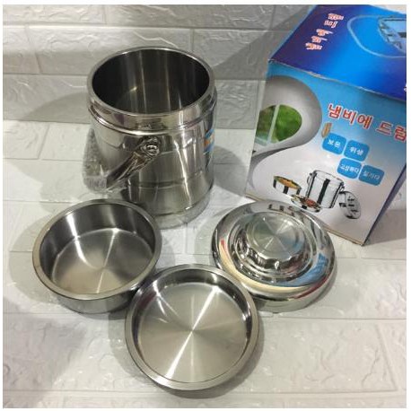 Cặp Lồng Inox Giữ Nhiệt 3 Ngăn, Dung Tích 1.4 Lít và 2 Lít