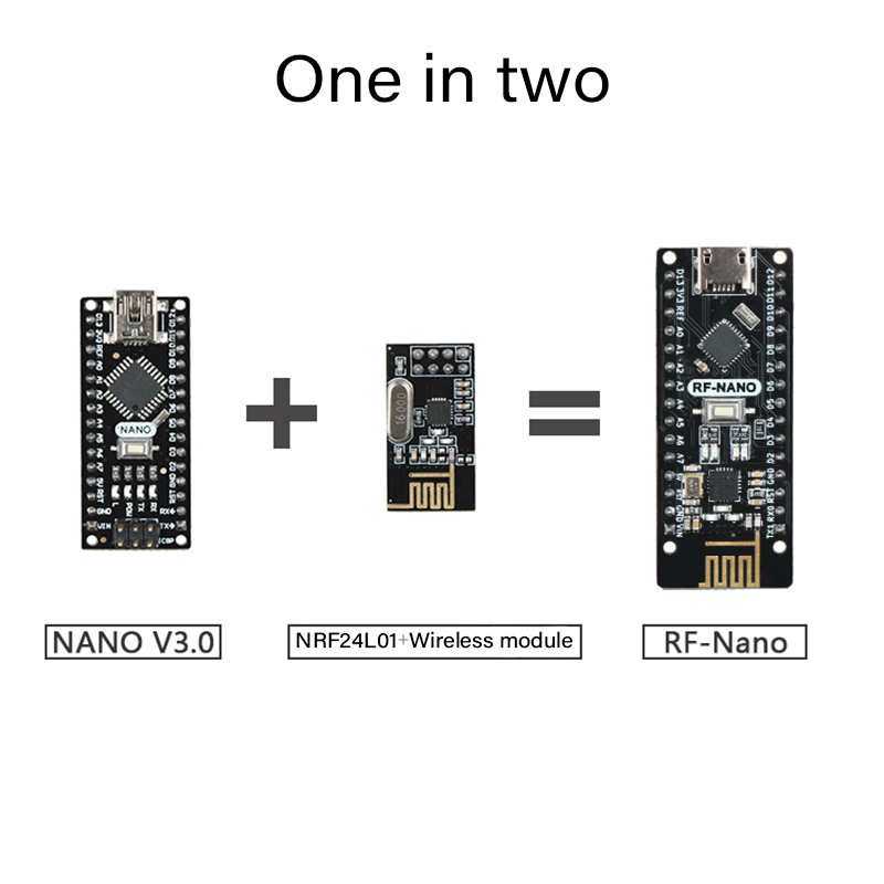 Bảng Mạch Nâng Cấp 5v Nano V3.0 Atmega328p Nrf24l01 + 2.4g Ch340 Cho Arduino