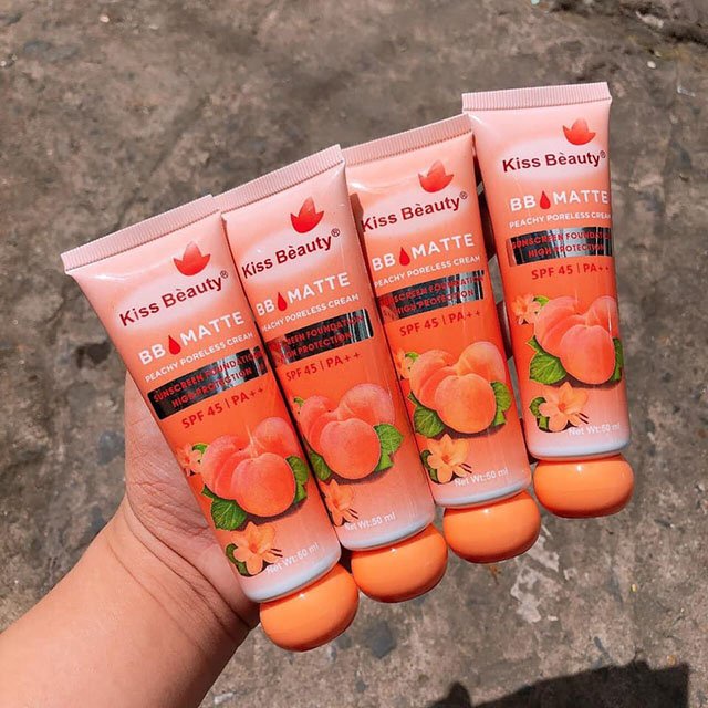 Tuýp Kem Nền BB 2in1 Kiss Beauty Đào SPF45