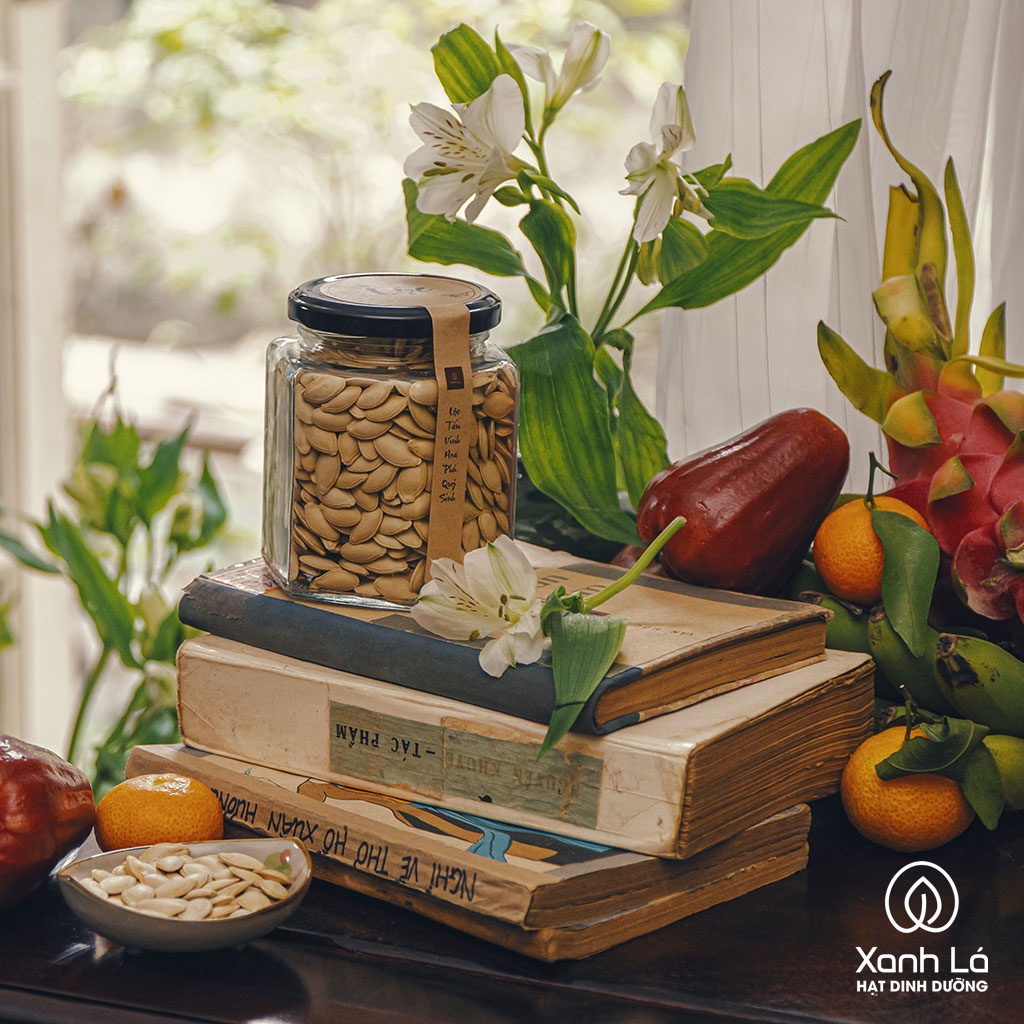 Giỏ quà Tết "Phúc Lộc" 2022 hạt dinh dưỡng cao cấp, sang trọng Xanh Lá | BigBuy360 - bigbuy360.vn