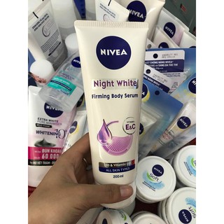 Tinh chất dưỡng thể trắng da ban đêm NIVEA Night White Firming Body Serum