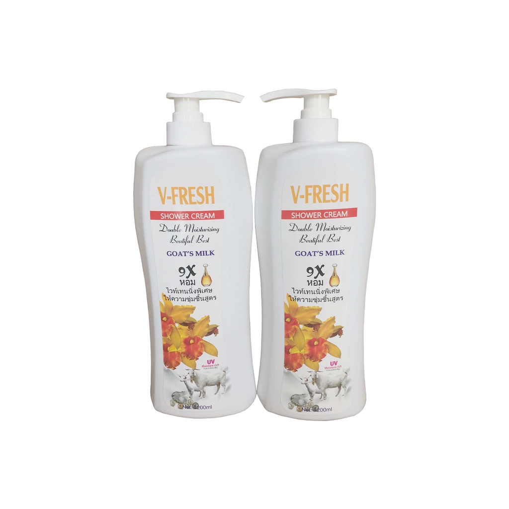 Sữa Tắm Dê Thái Lan V-FRESH 1200ml | Hương Thơm Sữa Dê Quý Phái | Sữa Tắm Cao Cấp