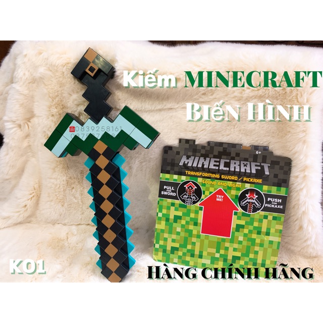 Kiếm MINECRAF biến hình Kim Cương ( kiếm + liềm : 2 trong 1)