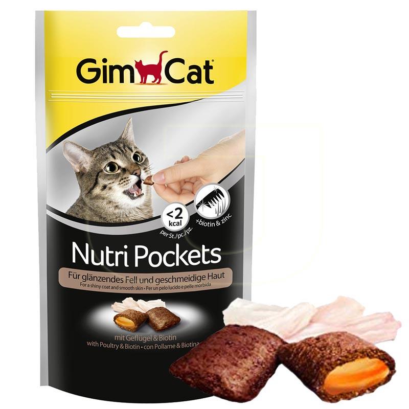 Gimcat Nutri Pocket Bánh Quy Giòn Có Nhân Cho Mèo Các Vị