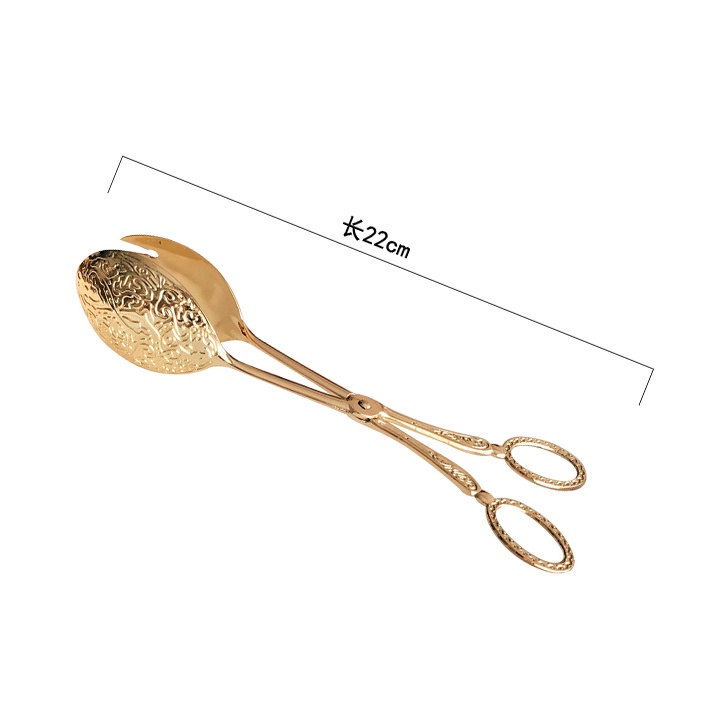 Kẹp gắp thức ăn bằng thép không gỉ phong cách vintage