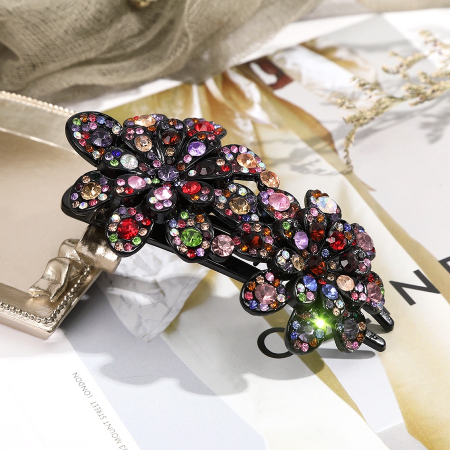 Kẹp tóc hình hoa đính kim cương giả thời trang cổ điển cho nữ