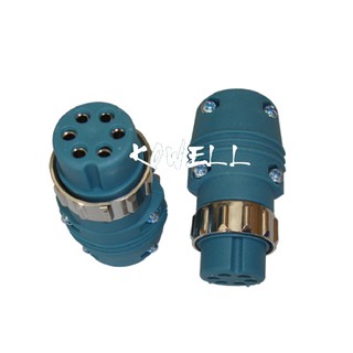 Giắc điều khiển mig loại 6 chân, loại đực, đẹp màu xanh - phụ kiện máy hàn
