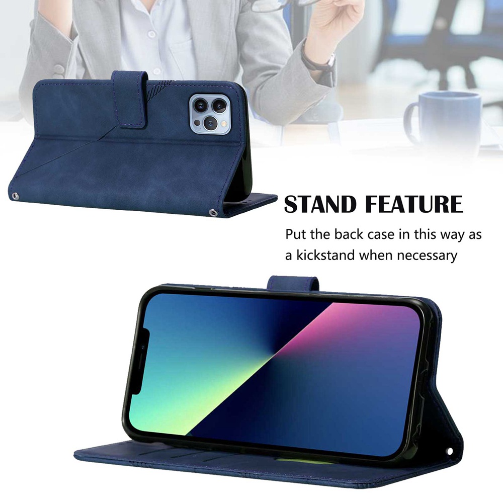 Bao Da Điện Thoại Nắp Lật Dạng Ví Có Ngăn Đựng Thẻ Và Khóa Cài Thời Trang Cho iPhone 11 12 13 14 15 Pro Max