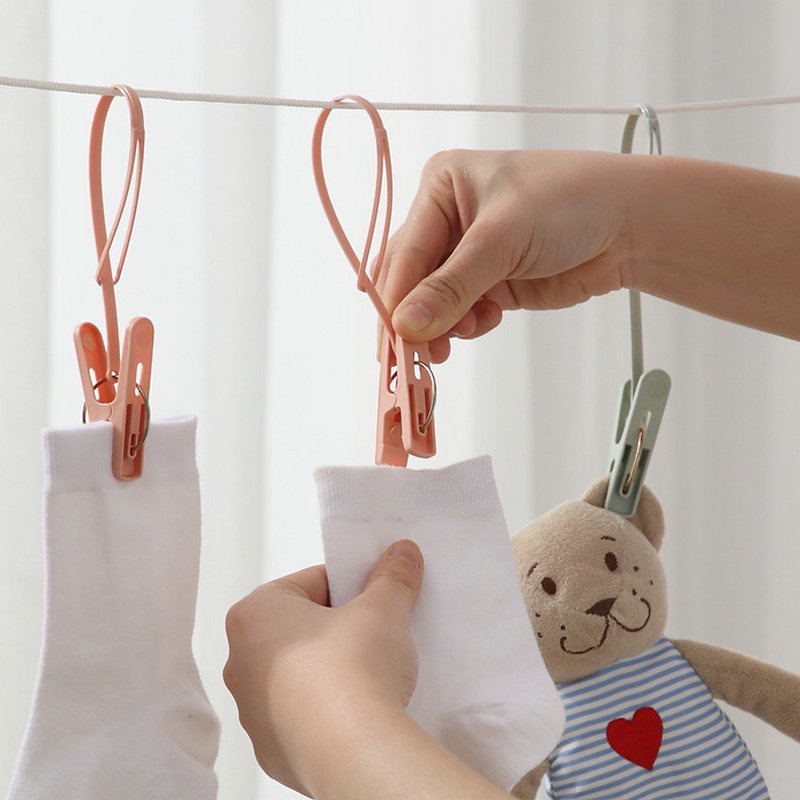 [Random Color ][ Windproof Plastic Clothes Clip ][Non-Slip Laundry Clip Durable Hanger Pin ][Clothes Drying Clothespin][ Closet Organizer Accessories]