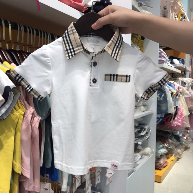 SALE SHOCK Áo polo phối kẻ cotton Kidup cao cấp | BigBuy360 - bigbuy360.vn