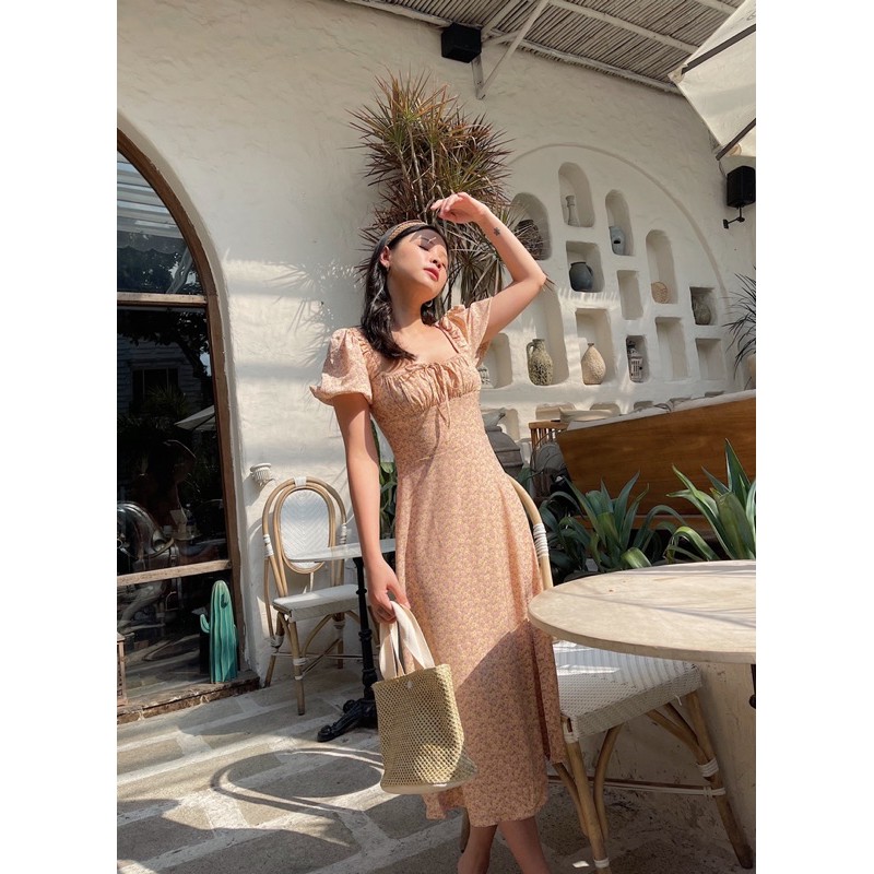 Peony Dress - Đầm họa tiết hoa nhí xẻ tà - Thiết kế bởi IAMCOCO OFFICIAL