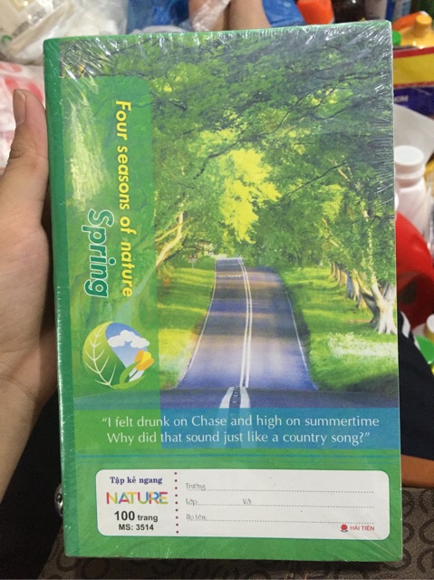 Tập kẻ ngang nature hải tiến