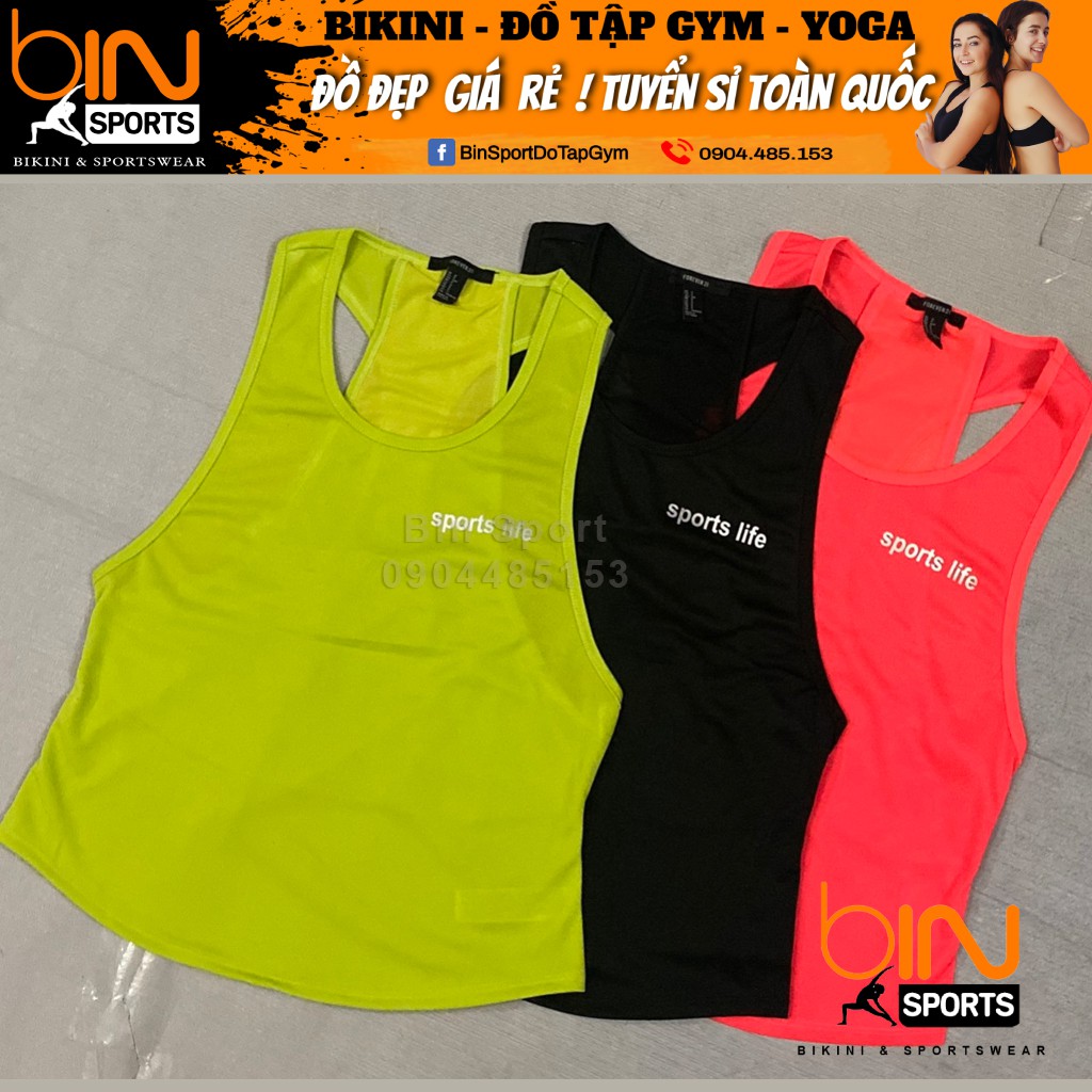 Aó Tank Nữ tập yoga, gym, aerobic thể thao Bin Sports A095