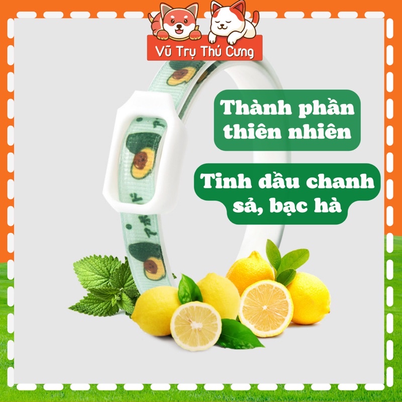 Vòng cổ chống ve rận, bọ chét cho Chó mèo, thành phần thiên nhiên