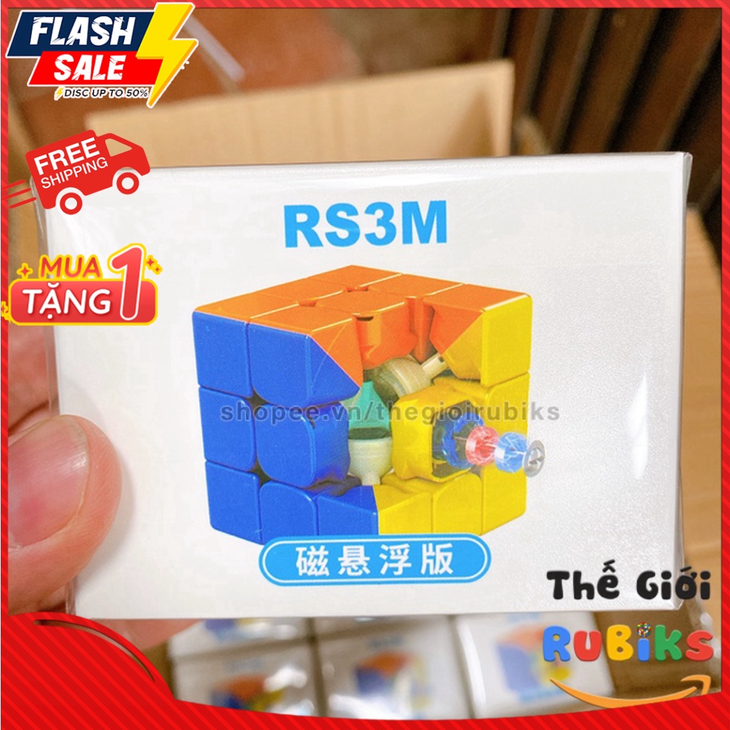 Rubik 3x3 MoYu RS3M 2021 Maglev, RS3M 2020, Meilong 3M Có Nam Châm ✔Tặng bộ bài tây anime