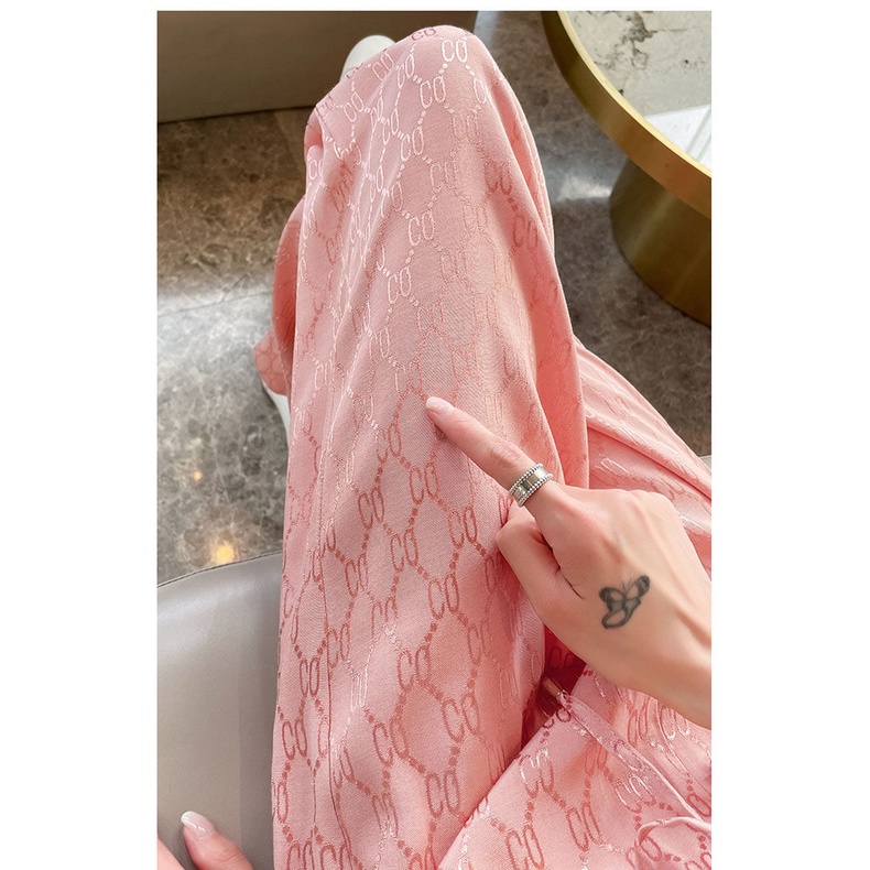 Quần ống rộng Phối Túi Thiết Kế Dây Rút Thời Trang Mùa Hè