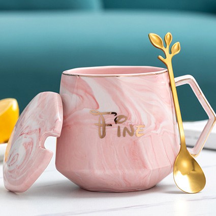 Ly cốc sứ CẶP ĐÔI vân đá FINE có HỘP QUÀ cực đẹp