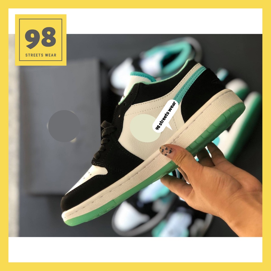 [𝐓𝐡𝐚𝐧𝐡 𝐋𝐲́] Giày Xanh Ngọc Cổ Thấp, Xanh Đen Low ✅