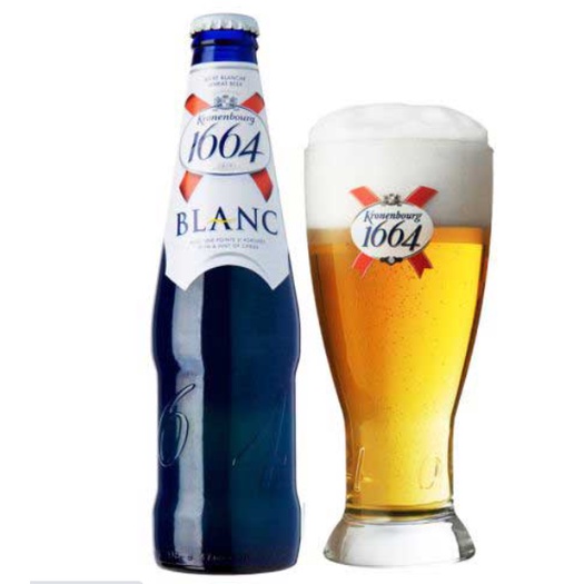 Bia 1664 Blanc - Thùng 24 Chai 330ml và thùng 24 lon 330ml