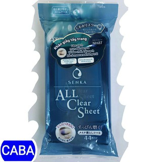 Senka khăn giấy tẩy trang Senka All Clear Sheet 44 miếng/bịch (Code: 15836)
