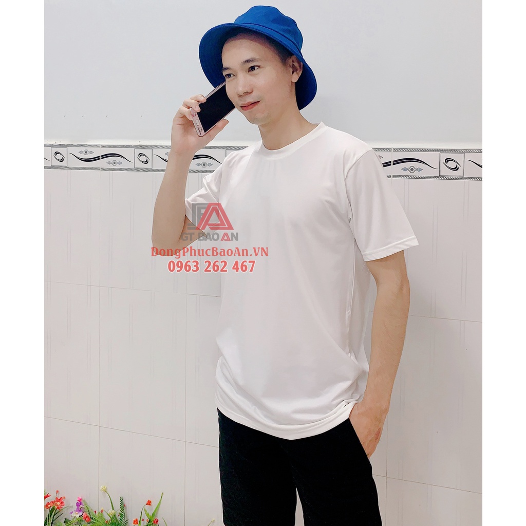 Áo thun nam cổ tròn cotton Áo phông trơn tay lỡ vải mềm mịn thoáng mát