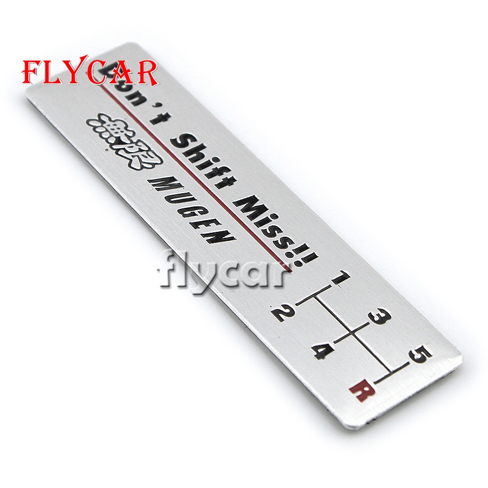 Đừng dịch chuyển cô gái Nhãn dán tạo kiểu xe Mugen 3,9 "Nhôm tự động Body Gear Stick Sticker Biểu tư