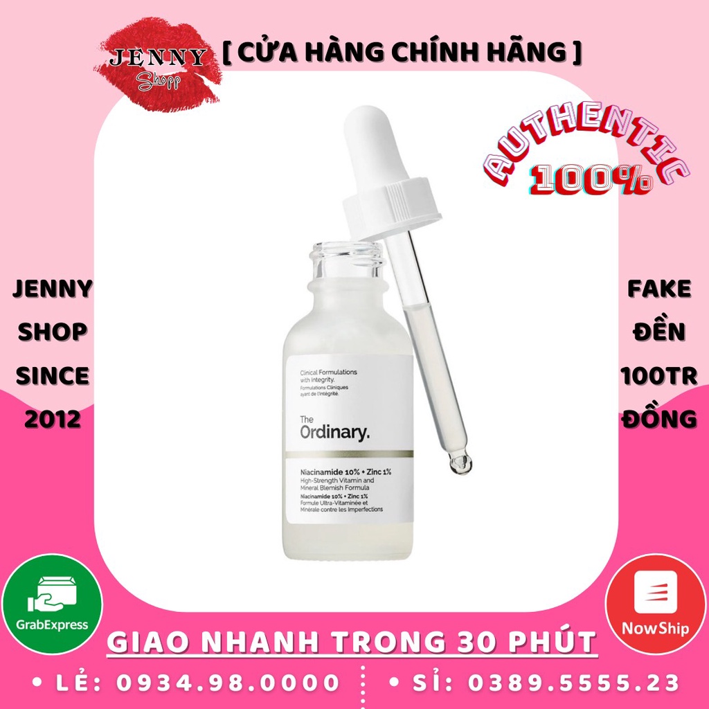 Tinh Chất Dưỡng The Ordinary Niacinamide 10% + Zinc 1% Serum