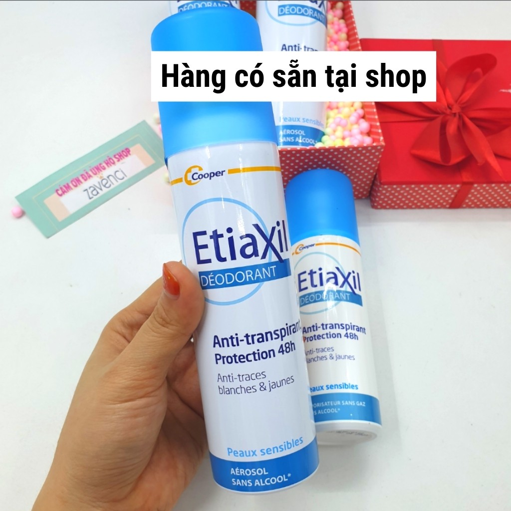 Xịt Khử Mùi ETIAXIL Lăn Khử Mùi Hàng Ngày Déodorant Anti-Transpirant 48h Anti-Traces Blanches &amp; Jaunes (100ml)