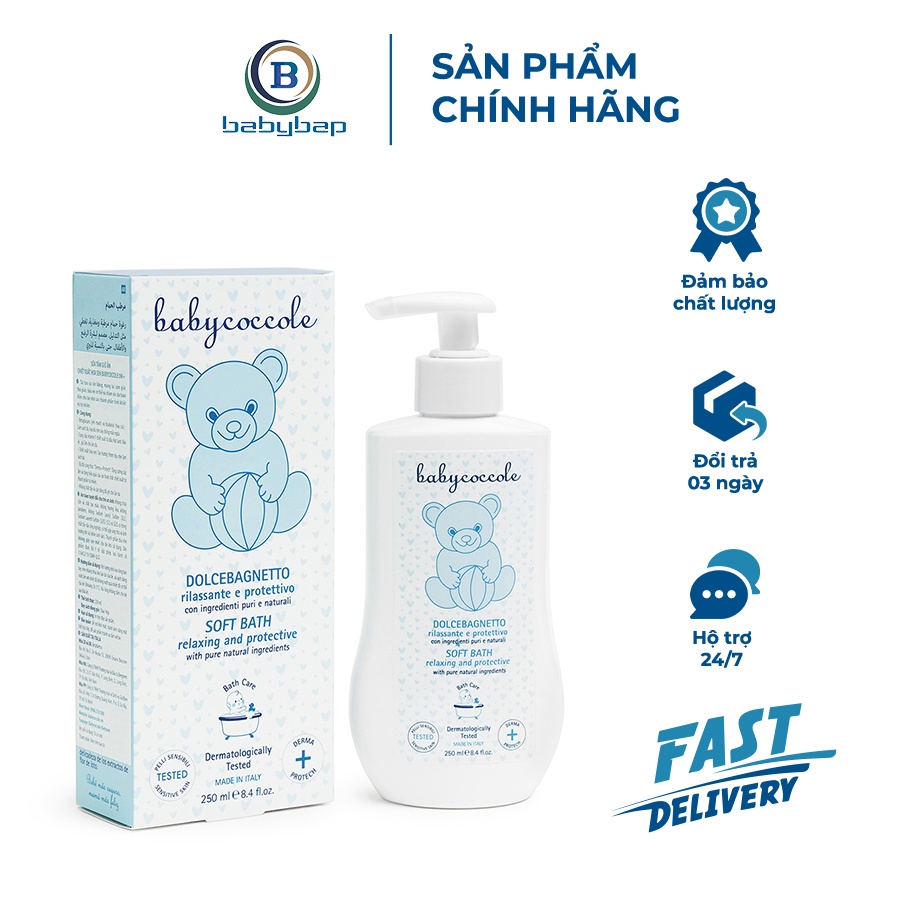 Sữa tắm giữ ẩm chiết xuất hoa sen Babycoccole 0M+ An Toàn Tuyệt Đối Cho Trẻ Sơ Sinh