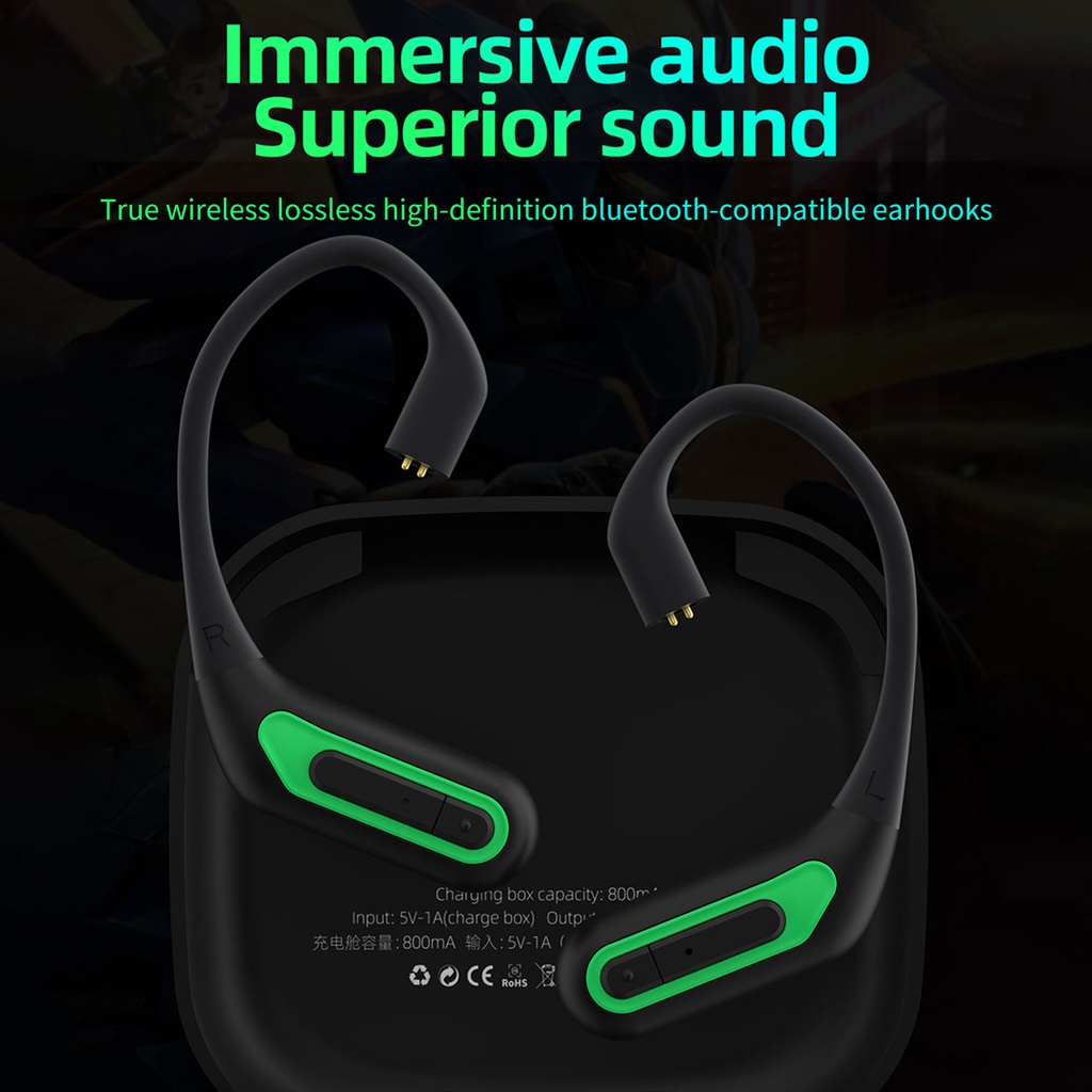 Tai nghe bluetooth không dây KZ AZ10 5.2 âm thanh HiFi dạng móc vành tai kiểu dáng thể thao