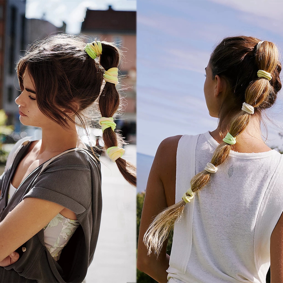 Bông Thời Trang Dây Thun Tóc Trẻ Em đầy Màu Sắc Phụ Nữ Scrunchies