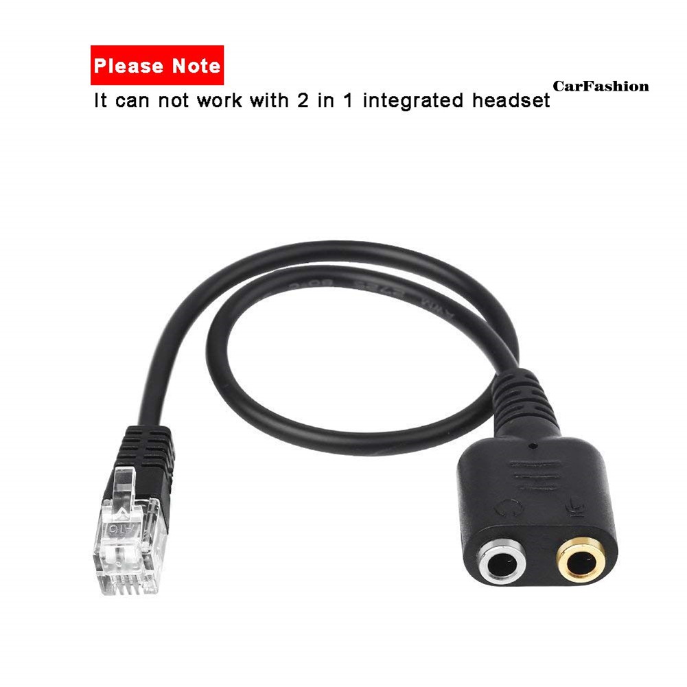 Dây Cáp Chuyển Đổi Âm Thanh Tai Nghe 2 / 3.5mm Sang Rj9 / Rj10 Mic / Tai Nghe Cho Cisco Điện Thoại