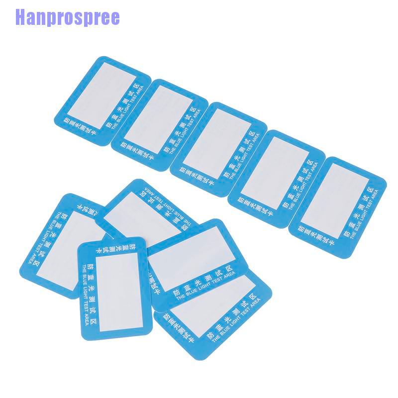 Hp> 10Pcs/set Anti Blue Light Purple Test Card For Glasses Reusable Polarized Test