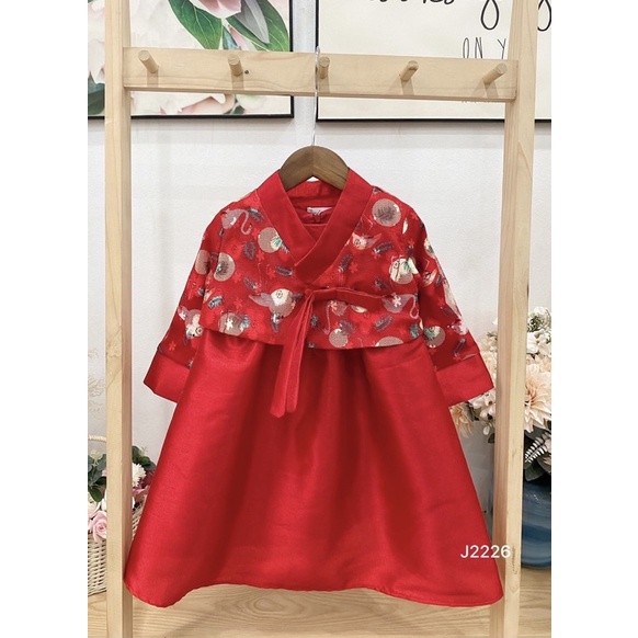 Hanbok Hồng Hạc đỏ cực đẹp (10-35kg)