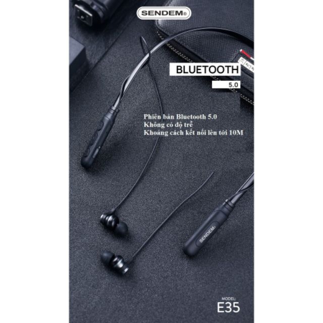 [Pin 15 giờ] Tai nghe bluetooth chính hãng sendem e35 mã mới logo DS DESGINE | BigBuy360 - bigbuy360.vn