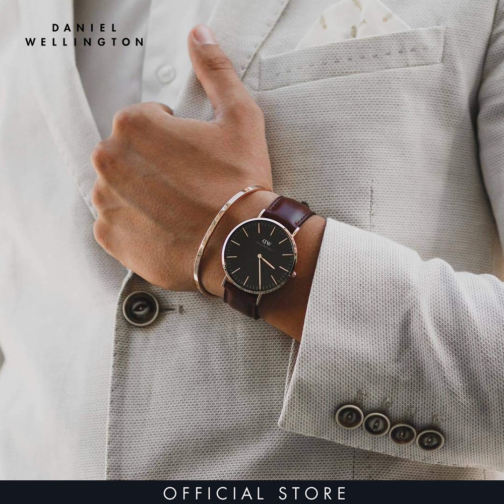 Vòng tay Daniel Wellington màu vàng hồng Classic Bracelet